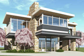 Modern House Plan #028-00126 Elevation Photo