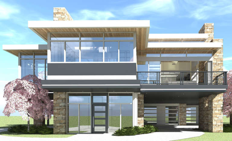Modern House Plan #028-00126 Elevation Photo