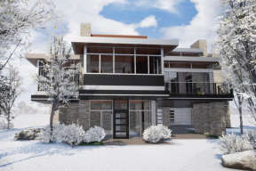 Modern House Plan #028-00126 Elevation Photo