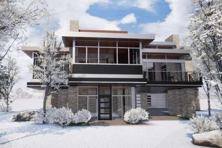 Modern House Plan #028-00126 Elevation Photo