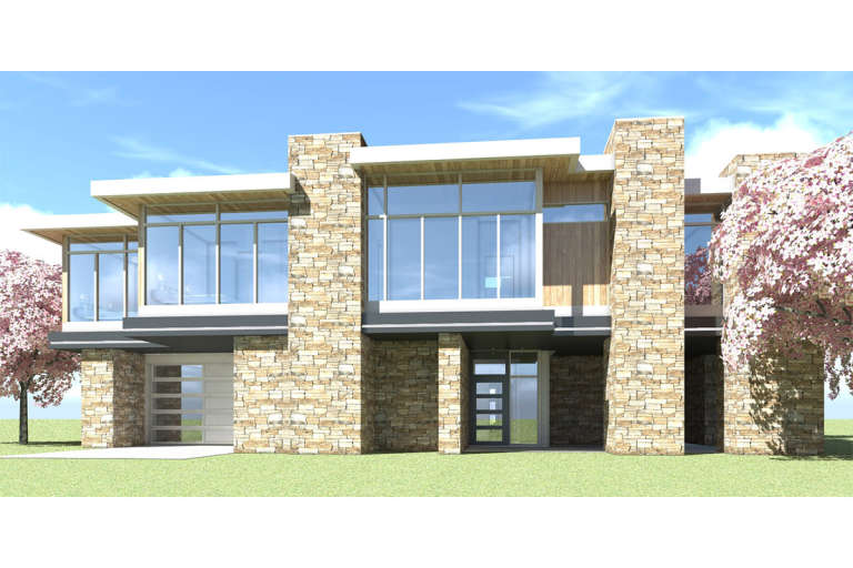 Modern House Plan #028-00126 Elevation Photo
