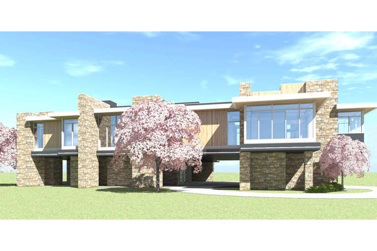 Modern House Plan #028-00126 Elevation Photo