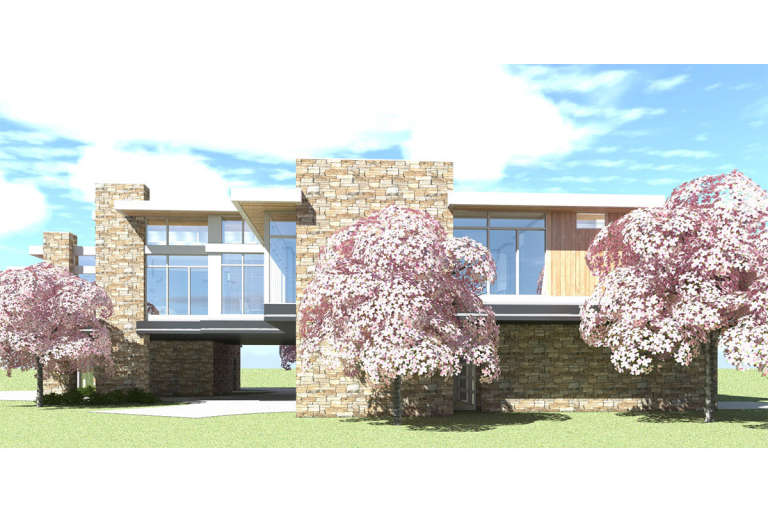 Modern House Plan #028-00126 Elevation Photo