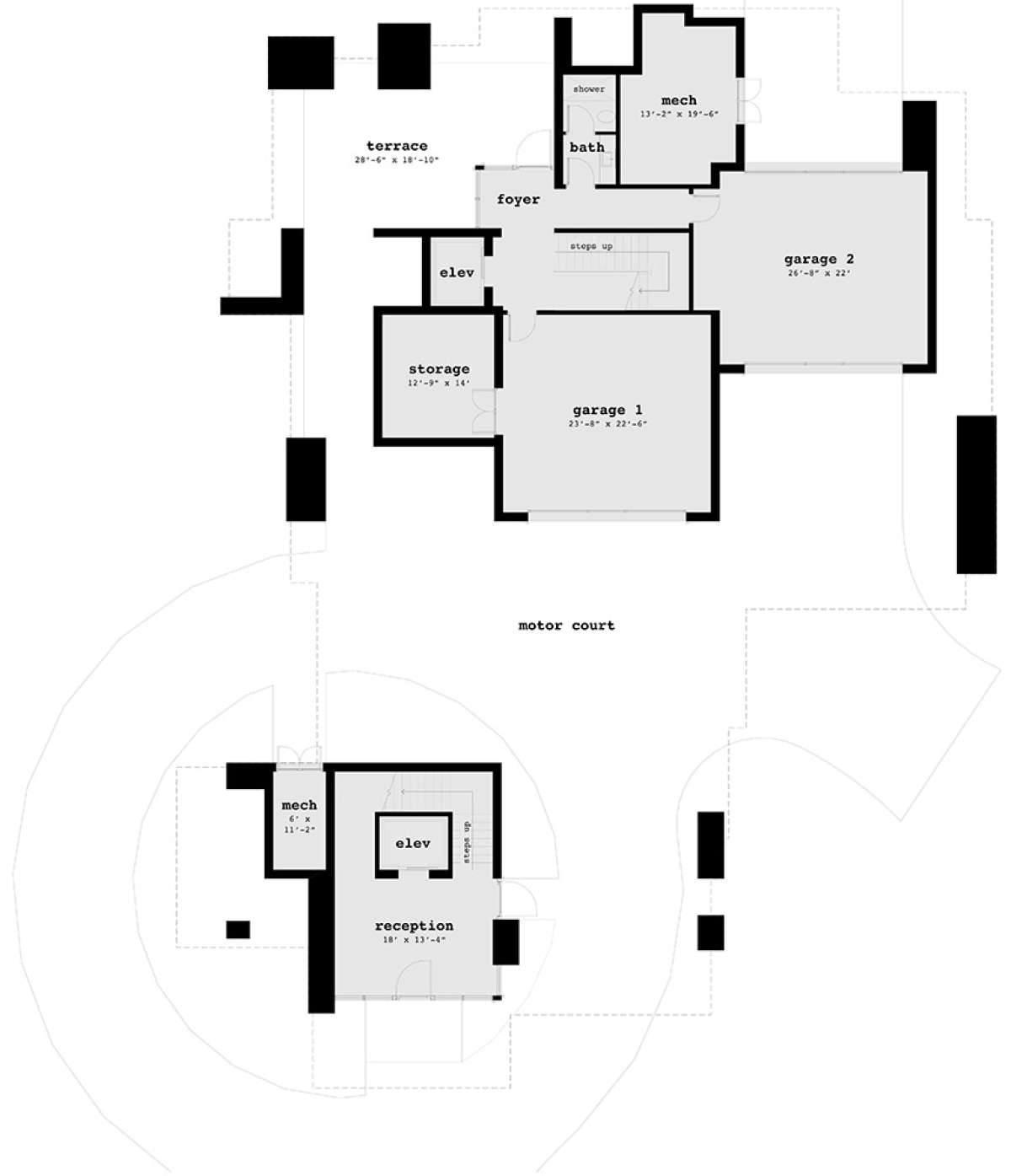 Garage Floor for House Plan #028-00126