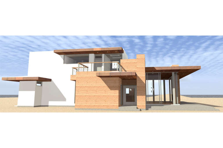 Modern House Plan #028-00128 Elevation Photo