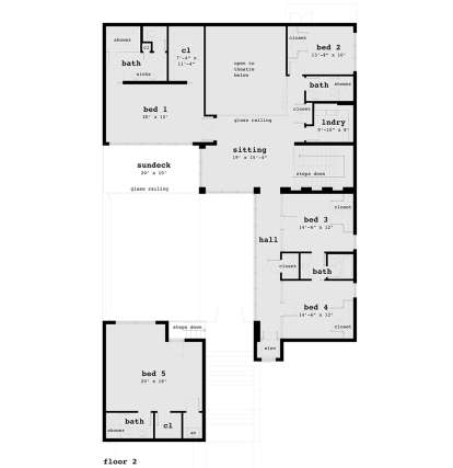 Second Floor for House Plan #028-00130