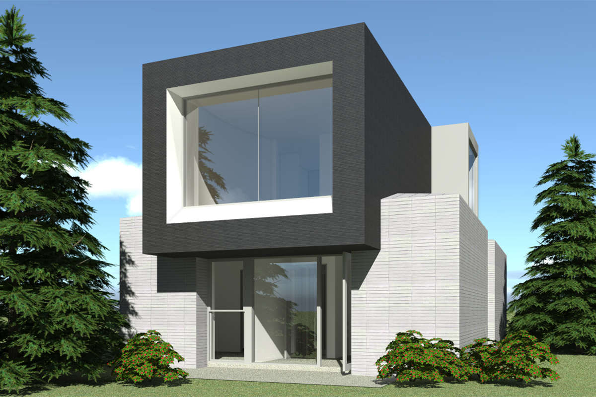 Modern House Plan #028-00131 Elevation Photo