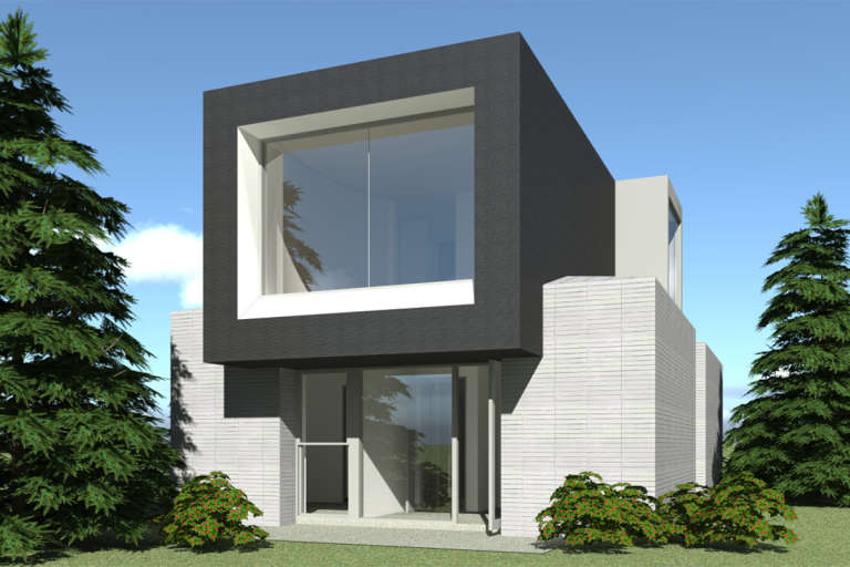 Modern House Plan #028-00131 Elevation Photo