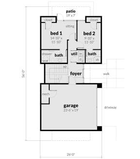 First Floor  for House Plan #028-00131