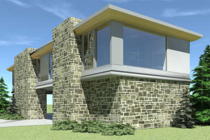 Modern House Plan #028-00132 Elevation Photo