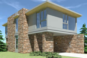 Modern  House Plan #028-00133 Elevation Photo