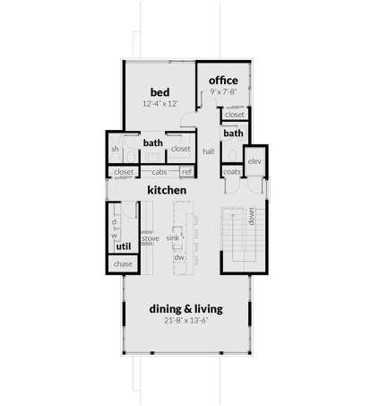 Main Floor for House Plan #028-00133