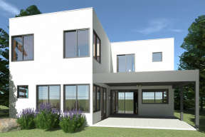 Modern House Plan #028-00134 Elevation Photo