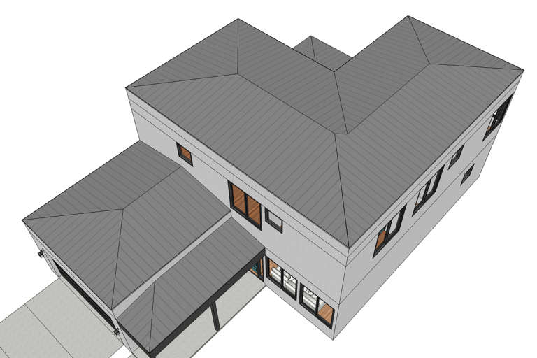 Modern House Plan #028-00134 Elevation Photo
