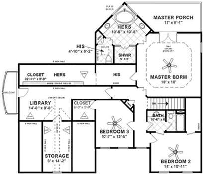Second Floor for House Plan #036-00226