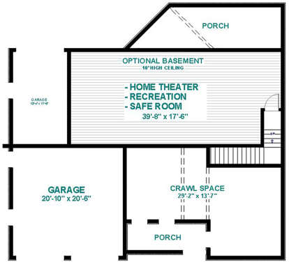 Optional Basement  for House Plan #036-00226