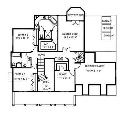 Second Floor for House Plan #039-00515