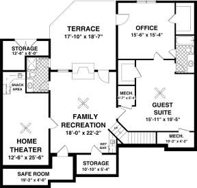 Optional Finished Basement  for House Plan #036-00228