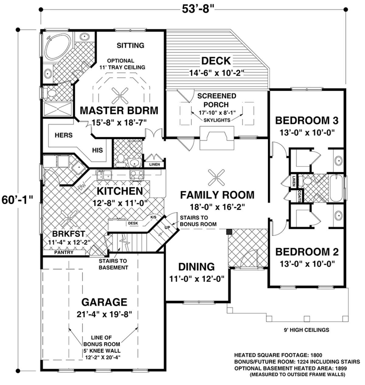Main Floor  for House Plan #036-00229