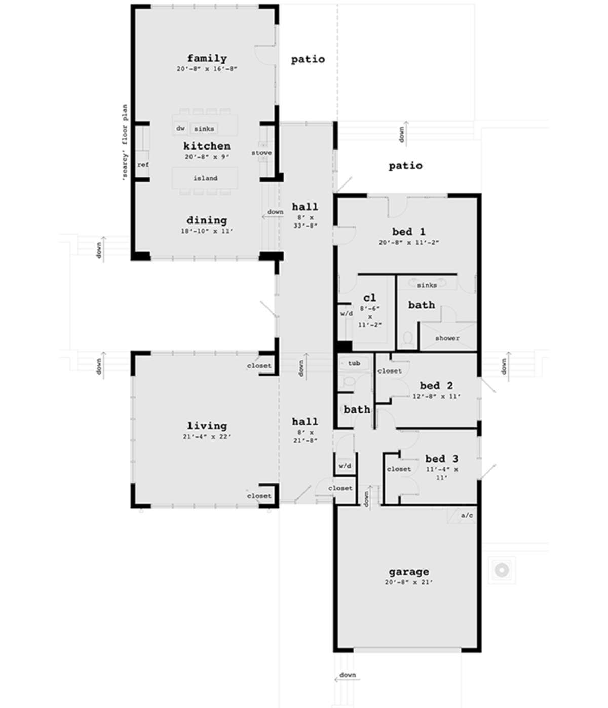 Main Floor for House Plan #028-00135