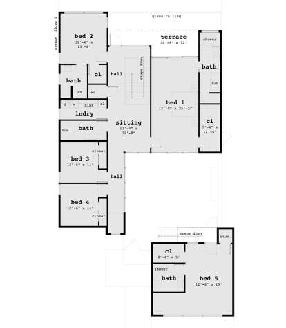 Second Floor for House Plan #028-00137