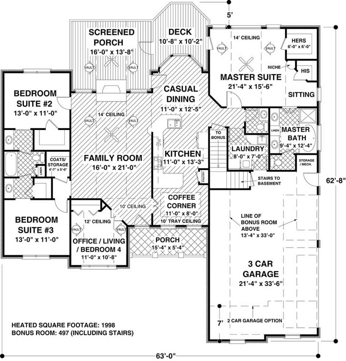 Main Floor for House Plan #036-00231