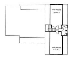 Attic Floor for House Plan #039-00516