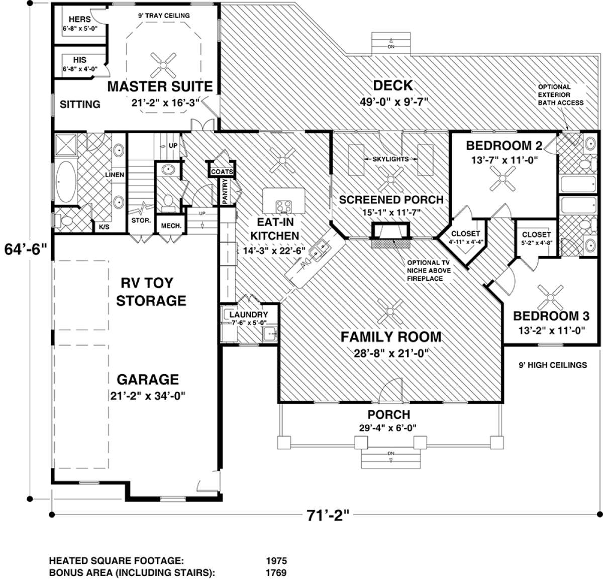 Main Floor for House Plan #036-00233