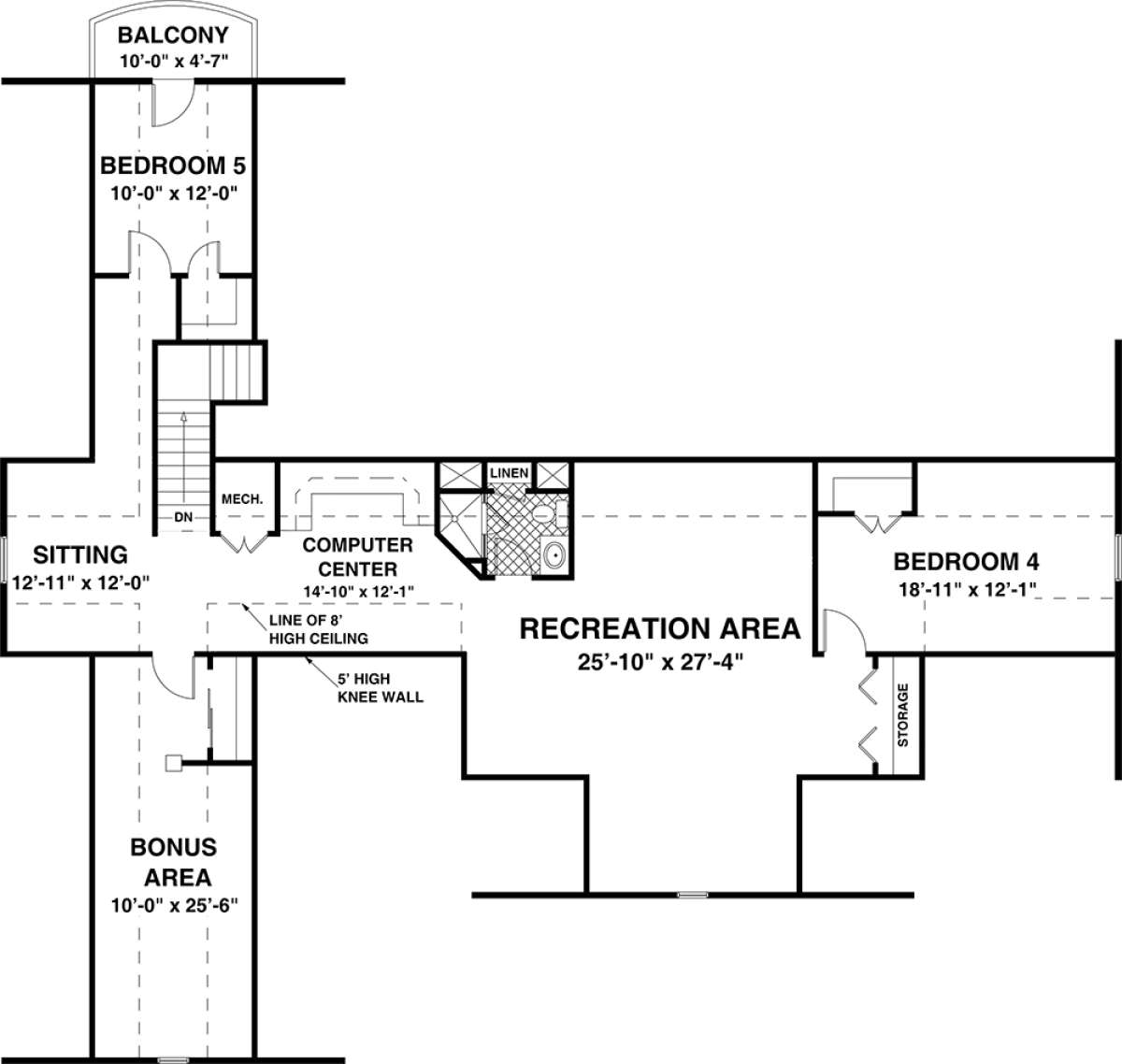 Optional Second Floor for House Plan #036-00233