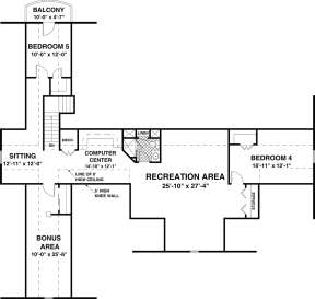 Optional Second Floor for House Plan #036-00233