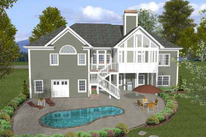 Country House Plan #036-00235 Elevation Photo