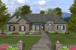 Country House Plan #036-00236 Elevation Photo