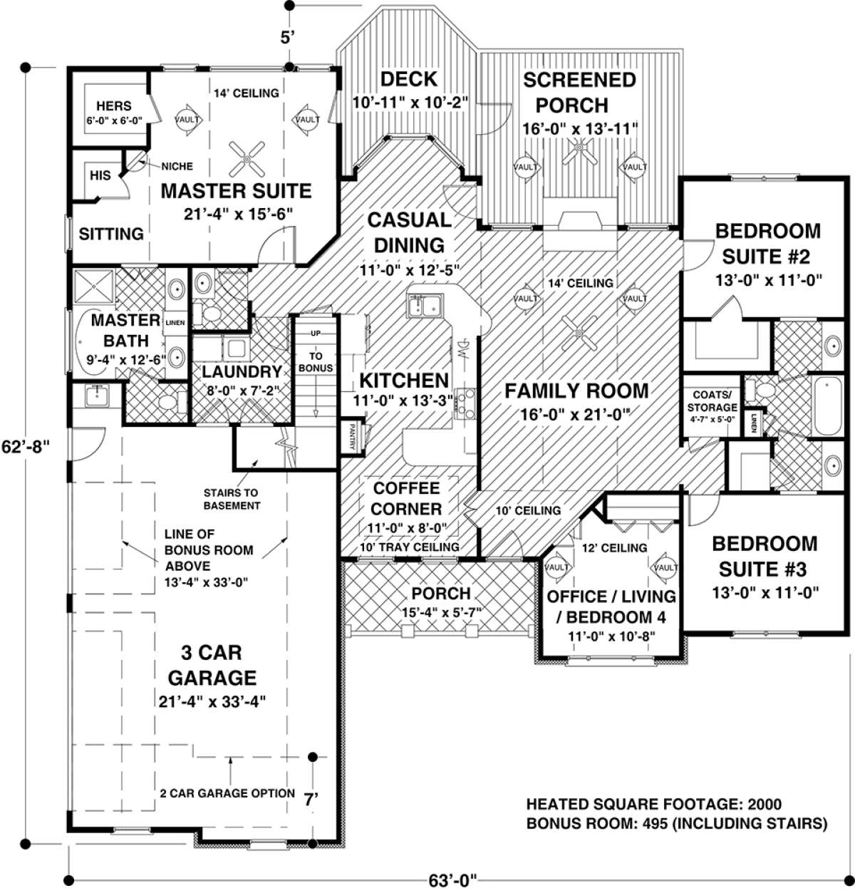 Main Floor for House Plan #036-00236