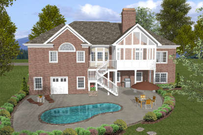Traditional House Plan #036-00239 Elevation Photo
