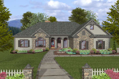 Craftsman House Plan #036-00241 Elevation Photo