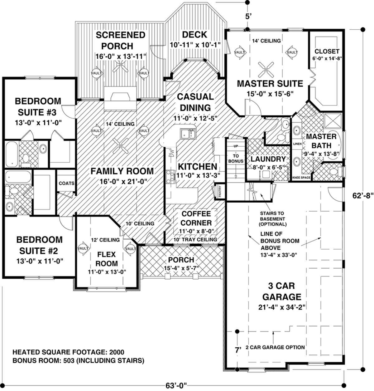 Main Floor for House Plan #036-00241