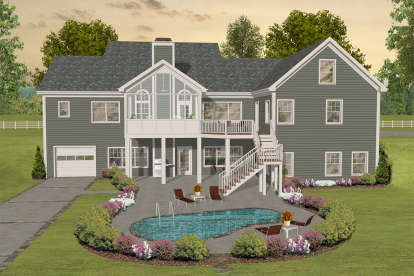 Country House Plan #036-00243 Elevation Photo