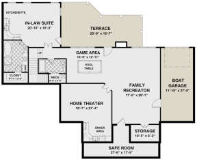 Basement for House Plan #036-00243