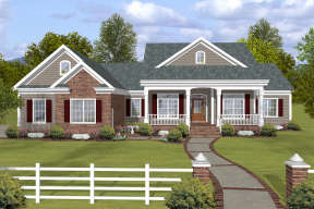 Country House Plan #036-00244 Elevation Photo