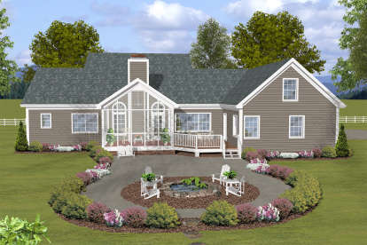 Country House Plan #036-00244 Elevation Photo