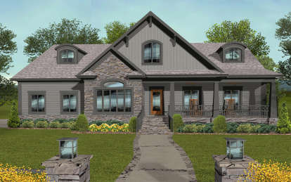 Country House Plan #036-00246 Elevation Photo