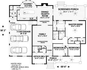Main Floor for House Plan #036-00246