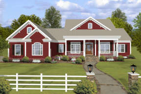 Country House Plan #036-00247 Elevation Photo