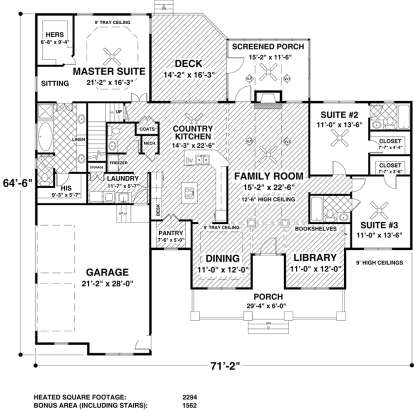 Main Floor for House Plan #036-00247
