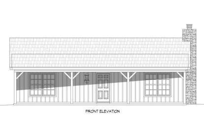 Cabin House Plan #940-00098 Elevation Photo