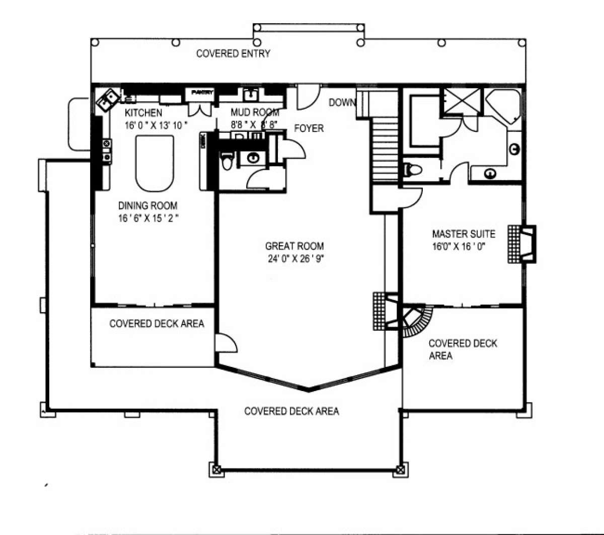 Main Floor for House Plan #039-00518