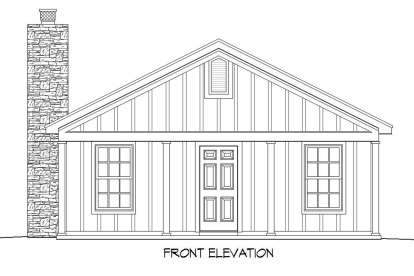 Cabin House Plan #940-00099 Elevation Photo