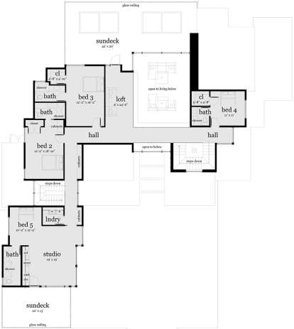 Second Floor for House Plan #028-00139