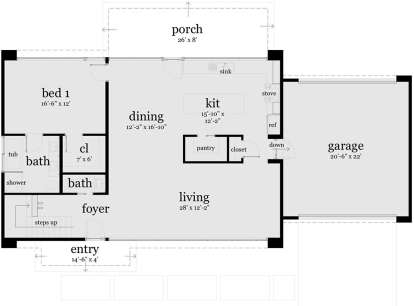 Main Floor for House Plan #028-00140
