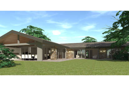 Ranch House Plan #028-00142 Elevation Photo